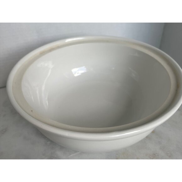 Vtg Hall Porcelain White Lidded Casserole Dish 8.5" Round Oven-To-Table Service - Picture 3 of 9
